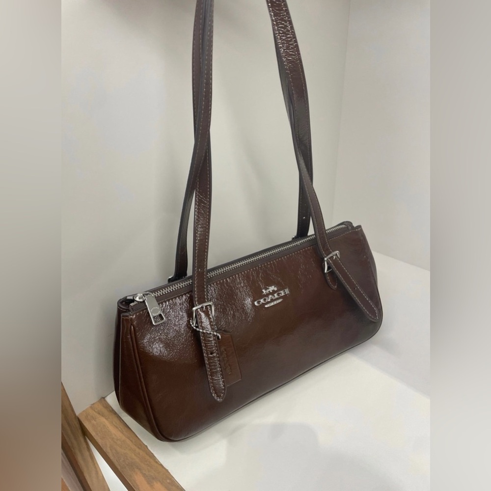 ‼️last two‼️NWT！Coach Asher Shoulder Bag（COACH CBJ05）Silver/Maple fast shippping
